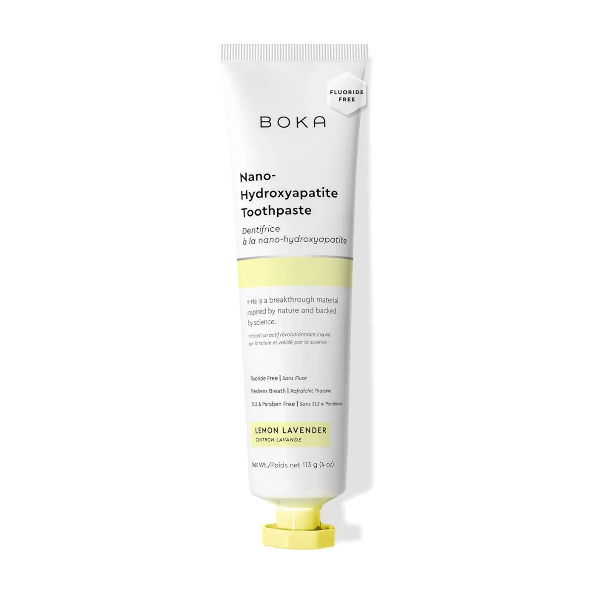 Boka Fluoride Free Toothpaste, Nano Hydroxyapatite Toothpaste, Appropriate for Sensitive Teeth - for Adult Oral Care - Lemon Lavender Flavor
