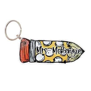 Personalized Pencil Keychains with Name for Teachers Gift -  Custom Thank You Appreciation Week Present - Acrylic Back to School Graduation