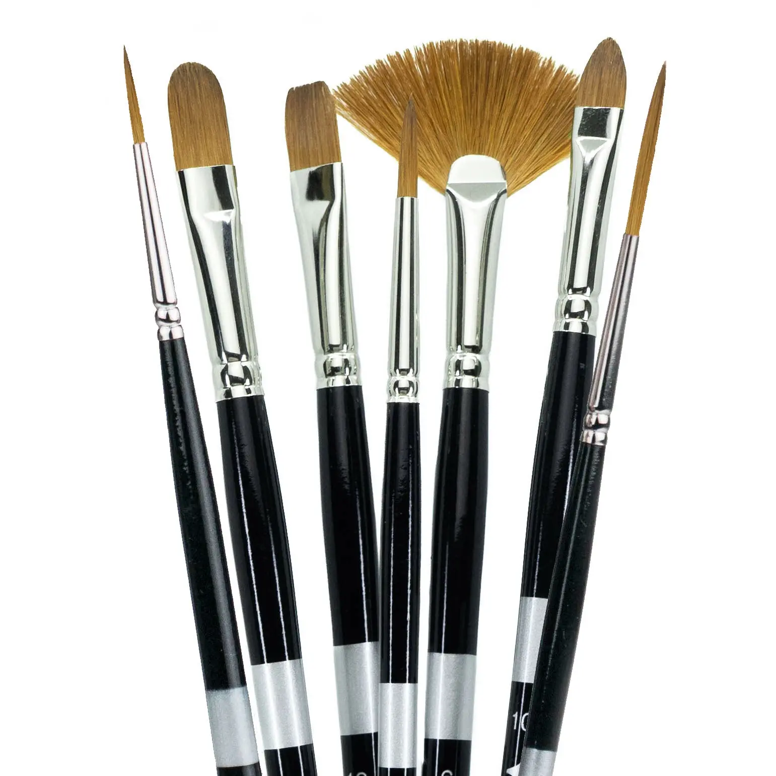 Trekell Sienna Synthetic Red Sable Artist Brushes - Ideal for Oil, Watercolor, and Acrylic Painting