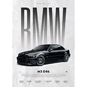 BMW M3 E46  Poster - High-Quality Glossy Paper Posters