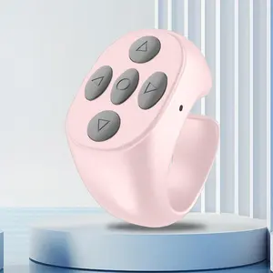 Wireless Remote Control Ring,BT-compatible Remote Ring for Tiktok, Convenient Finger Button, Selfie/vidio/swipe Pages/mute Key/cut Song/auto Lock Screen, Compatible iOS/android Rechargeable BT Remote Control Ring for Short Video, Selfie Accessories