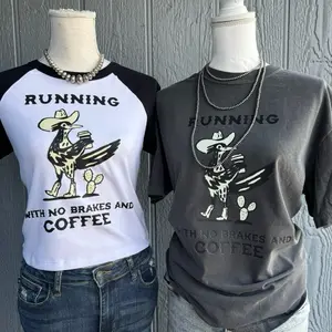 Running with no breaks and coffee roadrunner Top