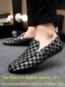 Men's Breathable Slip-On Loafers, PU Leather Casual Shoes, Business Style, Rubber Sole, All Seasons, Perfect for Valentine's Day & Halloween