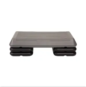 Original Aerobic Platform – Circuit Size Grey Aerobic Platform and Four Original Black Risers Included with 4”, 6”, and 8” Platform Height Options
