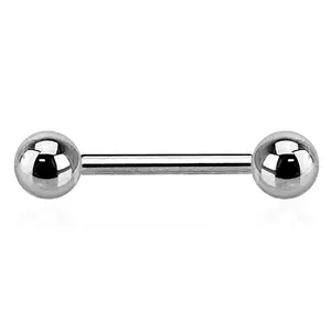 G23 Titanium 16G Straight Barbell Nipple Tongue Piercing Jewelry