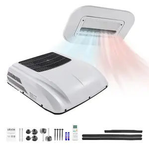 VEVOR Truck Air Conditioner, 12V 10000 BTU RV Rooftop AC Unit, 350 m³/h Airflow, Cooling & Heating 2 in 1 Function Cab Air Conditioner, Quiet A/C Unit for Semi Truck Trailer Motorhome Tractor Caravan