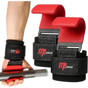 Weight Lifting Hooks for Men & Women - Heavy Duty Lifting Wrist Straps with Hook Grips for Weightlifting - Gym Grips for Weight Lifting, Pull Ups & Deadlift Support