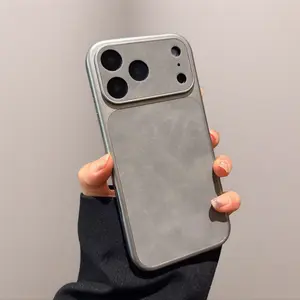 Premium iPhone 17/16/15/14/13 Pro Max Case New Leather-Like Solid Color Dirt-Resistant Shockproof Protective Cover for 17 Pro 16 15