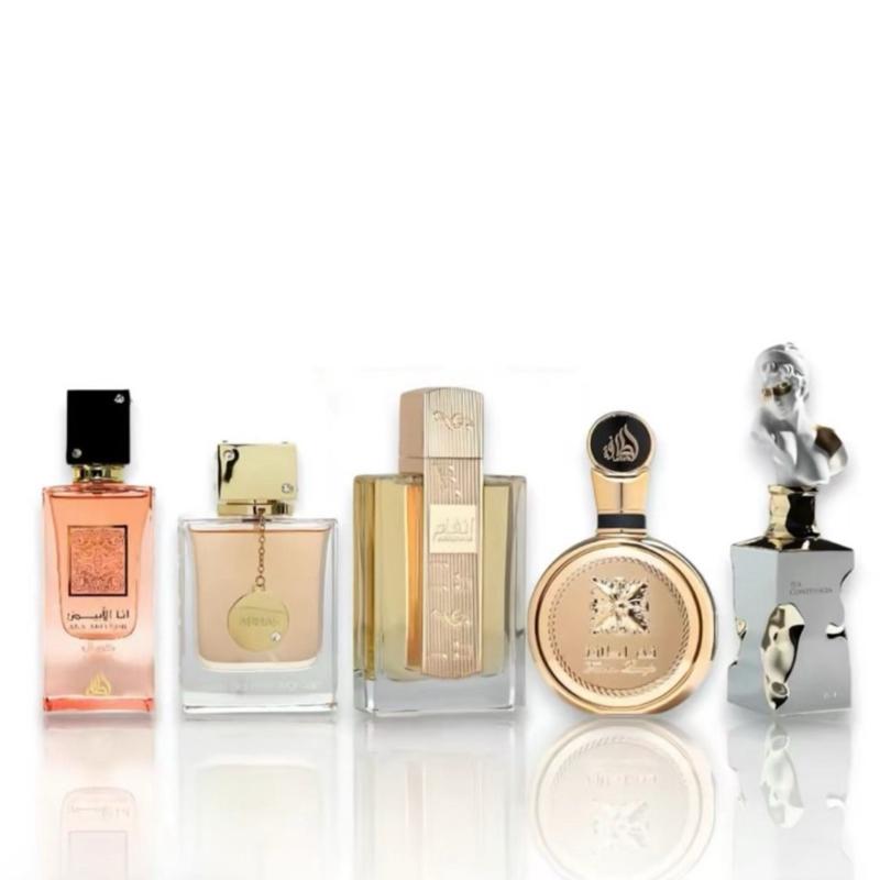 Aroma Affair Bundle | Angham + Fakhar Extrait + Her Confession + Club De Nuit Women + Ana Abiyedh Coral | 3.4 fl.oz | value bundle