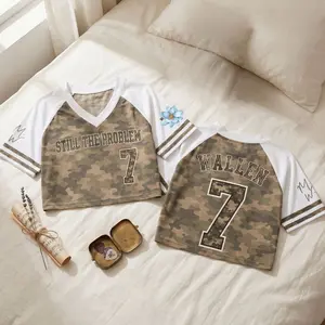 MW Croptop Jersey, Tour 2026 Camo Crop Tee, Country Music Fan Merch Shirt, Gift For Her