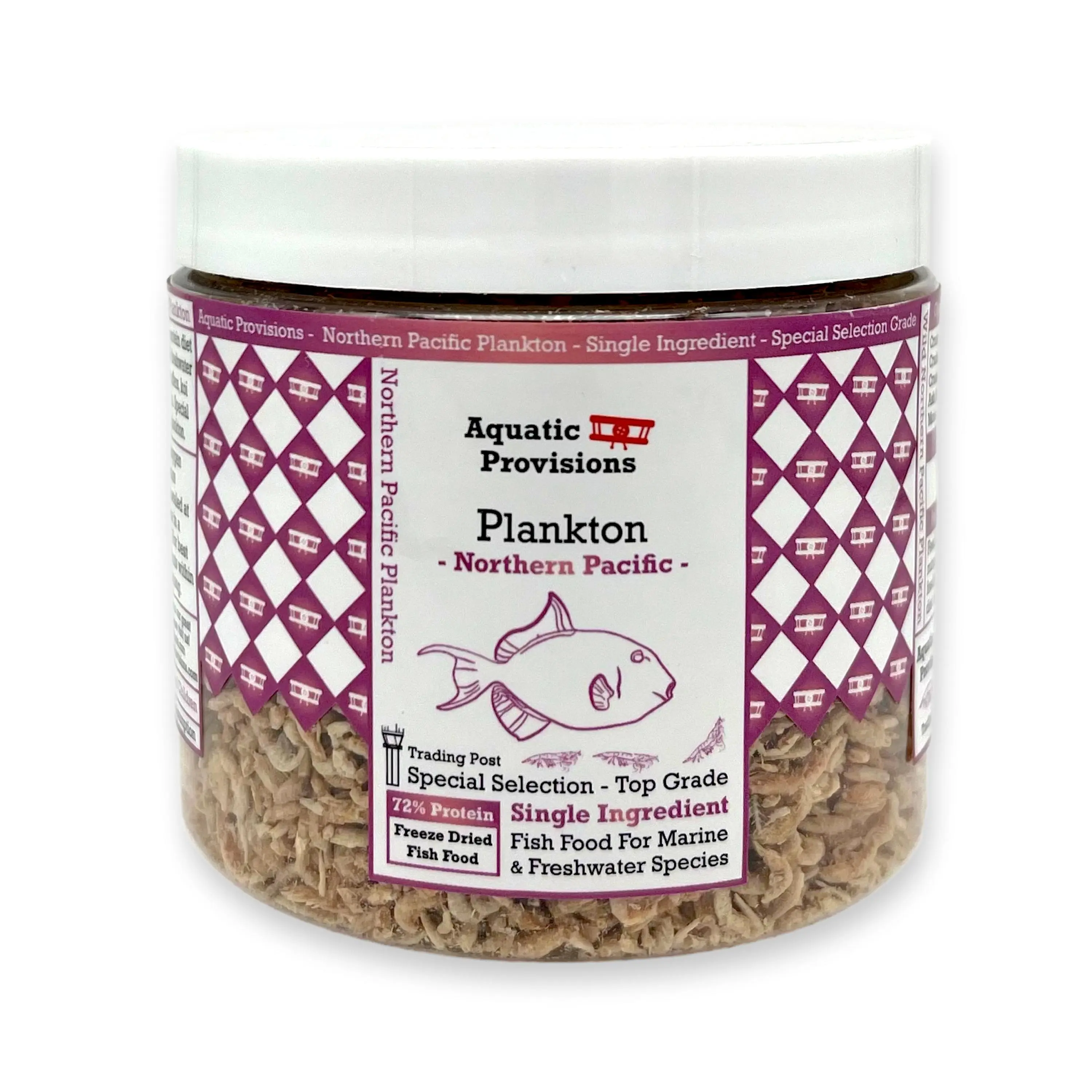 North Pacific Plankton, Freeze Dried Fish Food with 72% Protein for Freshwater and Saltwater Aquarium Fish, Top Graded and Tested Aquatic Feed