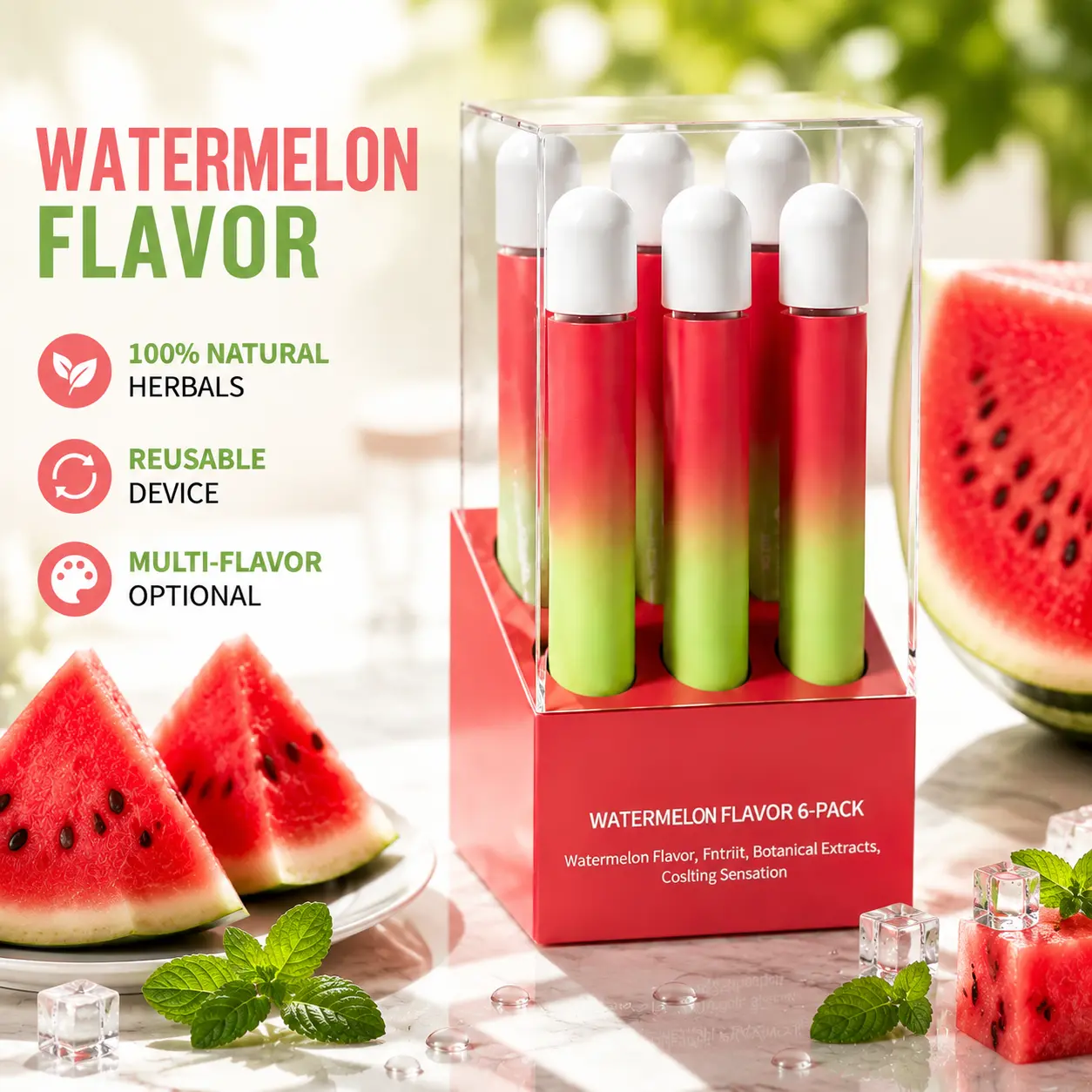 Nasal inhaler stick; freshens breath and eliminates odors; 4 refreshing flavors; portable; a great choice for daily freshness
