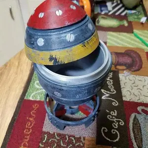 Retro Style Mini Nuclear Bomb Storage Box - Waterproof Resin Desk Decoration & Unique Gift Idea