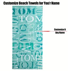 Personalized Kids Beach Towels Custom Microfiber Beach Towel with Names Highly Absorbent Can Be Used As a Bath Towels for Girls Boys Standard Size Easter Gifts for Kids