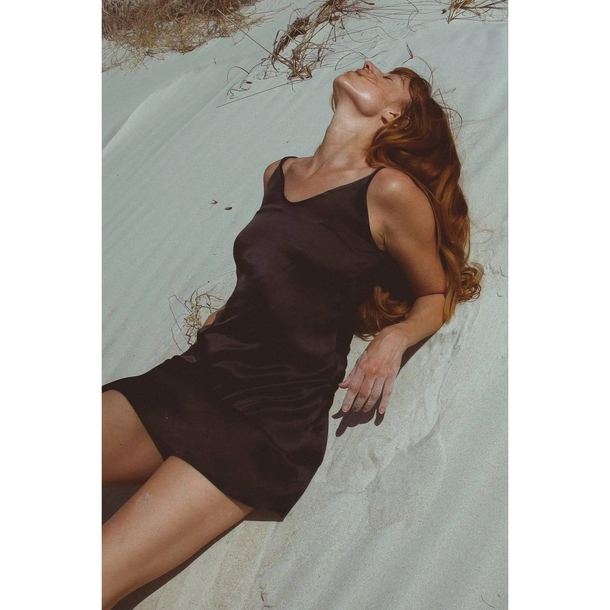 Vela Silk Dress in Jet Black