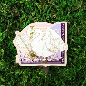 Choose your fighter Mute Swan Sticker