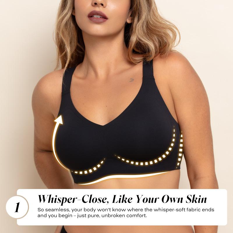 COMFELIE S-3XL Plus Size Wireless Bra for Women ,Seamless Bra with Support Bralette, Comfort Lightly Lined Full Coverage Bra EB061-62, 1 Pack