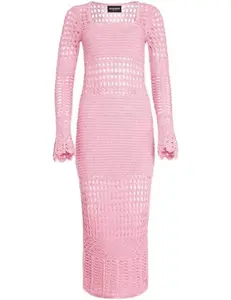 Retrofête Airie Knit Crochet Midi Dress