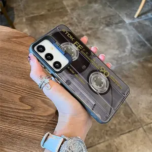 Music Retro Cassette Tape Phone Case Suitable for Galaxy S25 S24 S23 S22 S21 S20 FE Ultra Plus 4G 5G Anti-Drop Matte Back Cover Phone Protector Cover