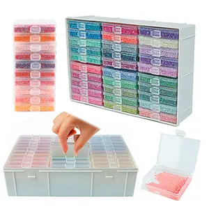 1 Pc 2-in-1 Diamond Storage & Tray Box, 30 Clear Grids Diamond Sorting Container for DIY Diamond Art Crafts