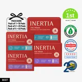 [Biodegradable & Microplastic-Free] INERTIA 100% Organic Cotton Cover-to-Core The Prism  Pads, Ultra-Thin, Highly Absorbent, Clinically Tested