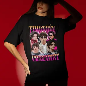 Timothee Chalamet T-Shirt, Graphic Tee Classic, CottonTimothee Chalamet Retro 90s Shirt, Vintage Aesthetic Tshirt, Casual Wear for Men and Women
