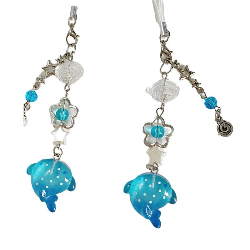 Cute Shark Design Phone Chain, Handmade Resin Phone Lanyard, Fashion Phone Charm for Women & Girls, Mobile Phone Decoration Accessories, Acrylic Charm, Phone Accessory