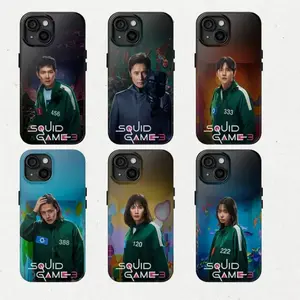 Squid Game 3 Tough Case for iPhone 11 12 13 14 15 16 17 Pro Max, Front Man Player 456 333 388 120 222 Design Protective Cover