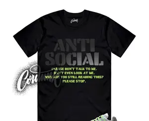 95 Big Bubble Neon Black Yellow Matching T Shirt, Anti Social Graphic Shirt, 90s Hip Hop Tee, Gift For Women and Man, Unisex T-Shirt, Sneaker Head Gift