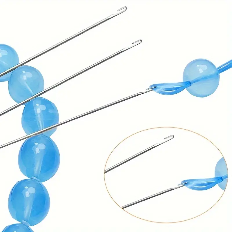 2counts 0.7mm Beading Needles Easy DIY Tools Beading Pins For Beading & Sewing Supplies