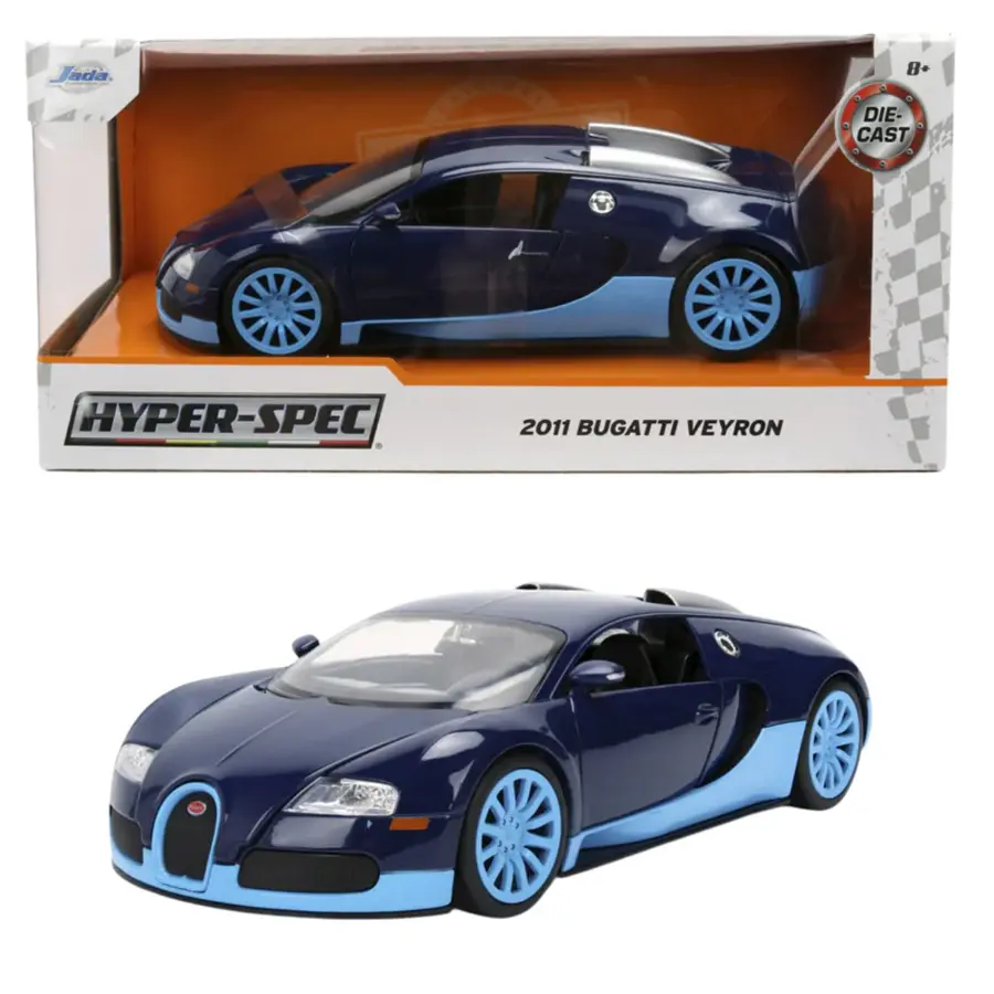 1:24 Bugatti Veyron Blue Diecast Model Car by Jada Toys