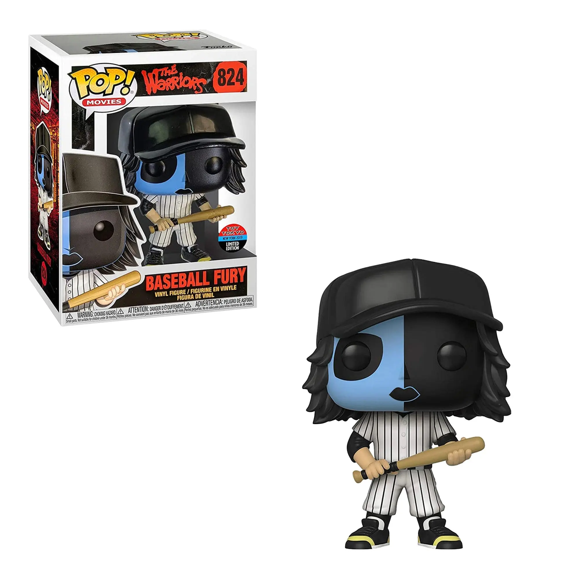 Funko Pop! The Warriors - Warriors Baseball Fury (Blue) #824 Exclusive (Sticker may vary) Collectible Pop Vinyl Figure