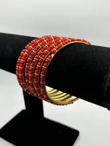 Hendrix Luxe Turks Beaded Multi Color Plated Bangle