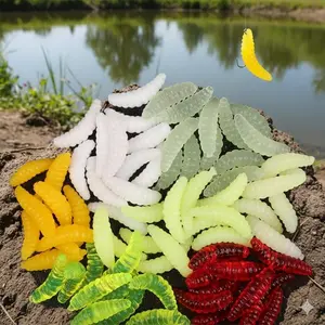 Night Fishing Glow Soft Lures Kit: 2cm 0.38g Glow-in-the-Dark Bait for Bass Trout Perch, Fluorescent Waterproof Grub Shrimp Lures, Saltwater Freshwater Fishing Rod, All Day Lure Set High Sensitivity