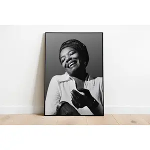 Vintage Maya Angelou Poster, Black And White, Maya Angelou Print, Feminist Poster