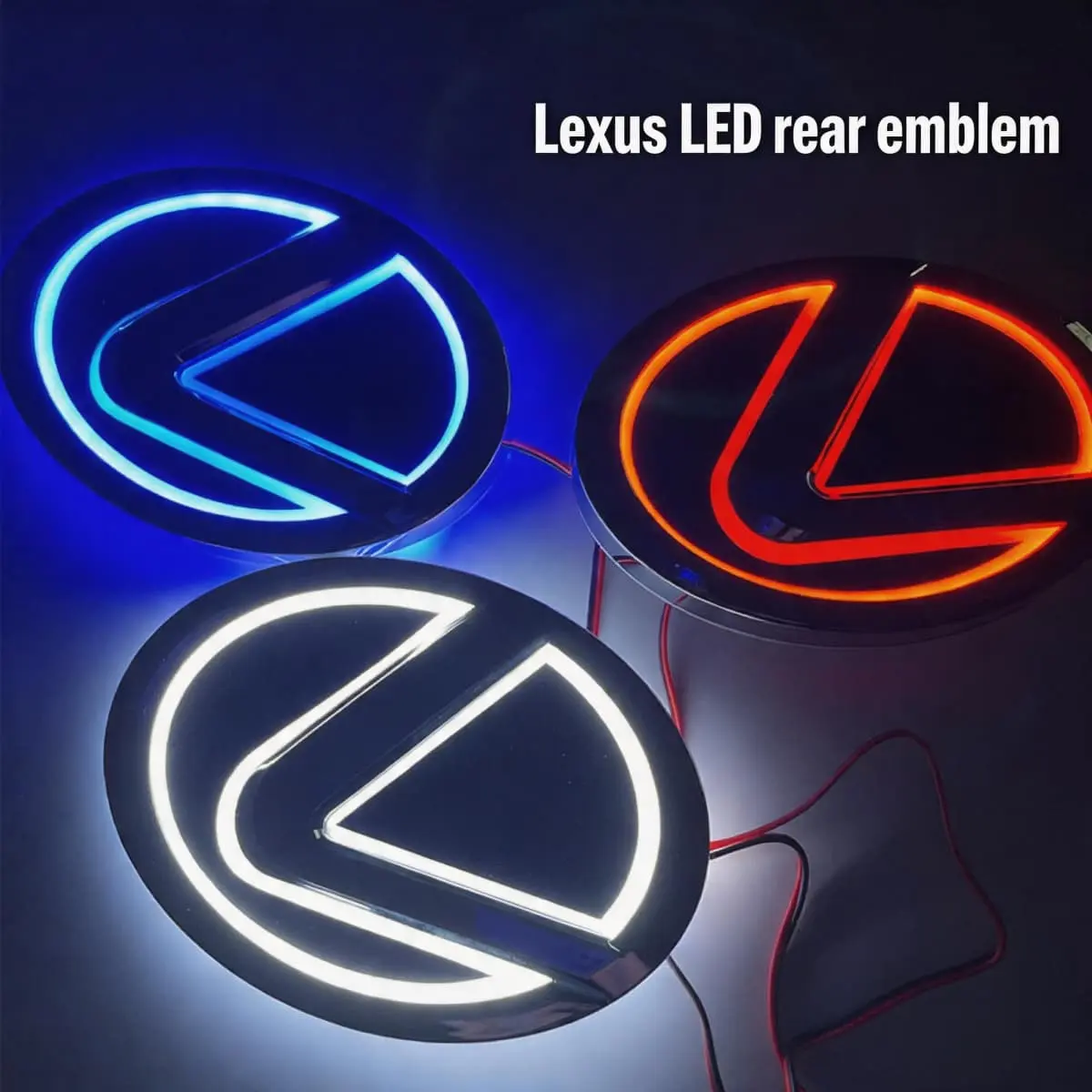 LED Lexus Emblem Light for ES RX NX GX - Illuminated Rear Glow Badge, IP67 Waterproof Plug & Play Car Logo Light
