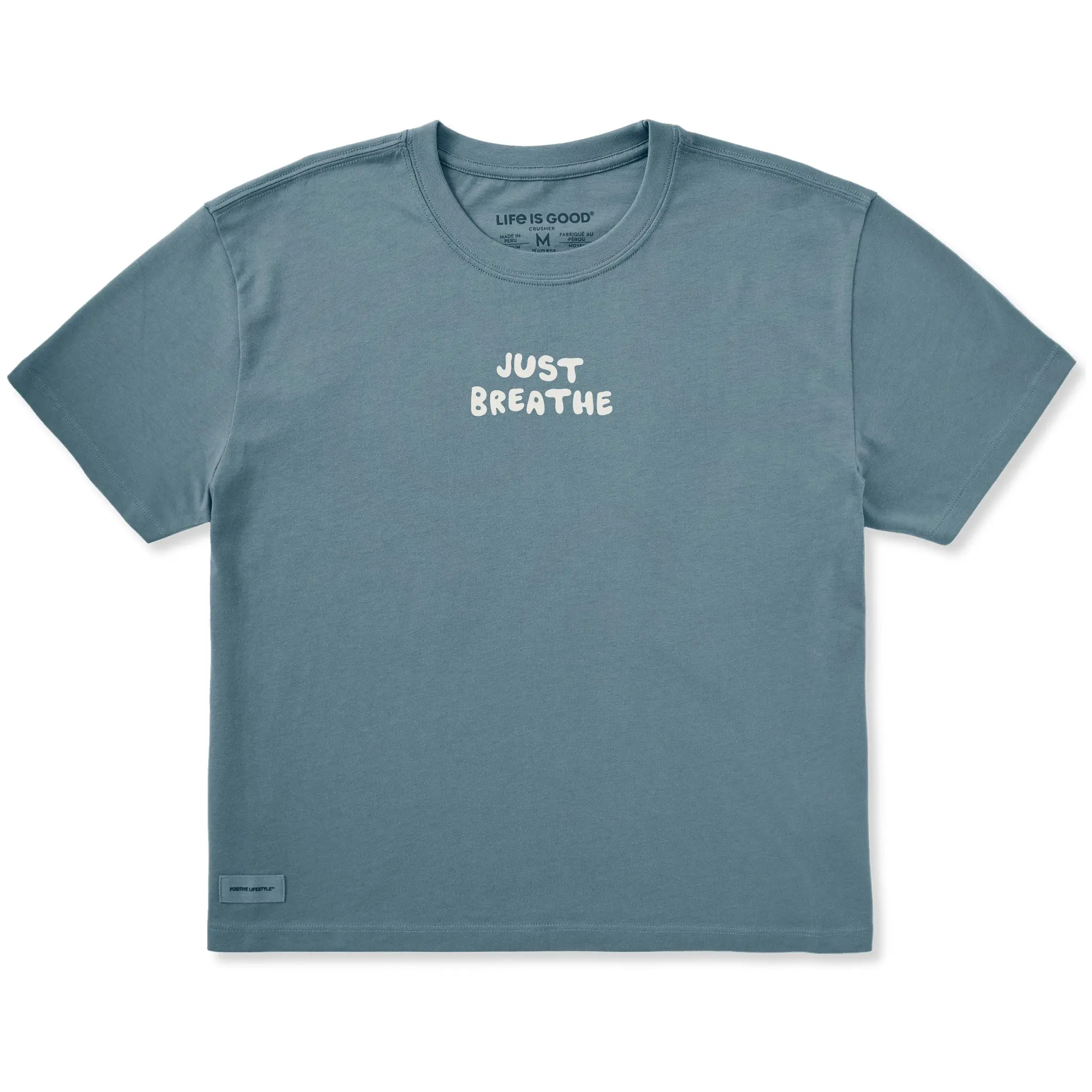 Women's Just Breathe Bubbly Short Sleeve Crusher Boxy Tee
