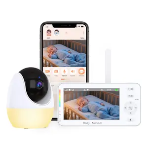 This intelligent dual-mode monitoring camera features 4.3-inch HD screen, HD night vision, dual WiFi remote, 2.4GHz local connectivity for long-distance transmission, Battery, pan-tilt-zoom support, two-way calling, a temperature sensor, and VOX mode