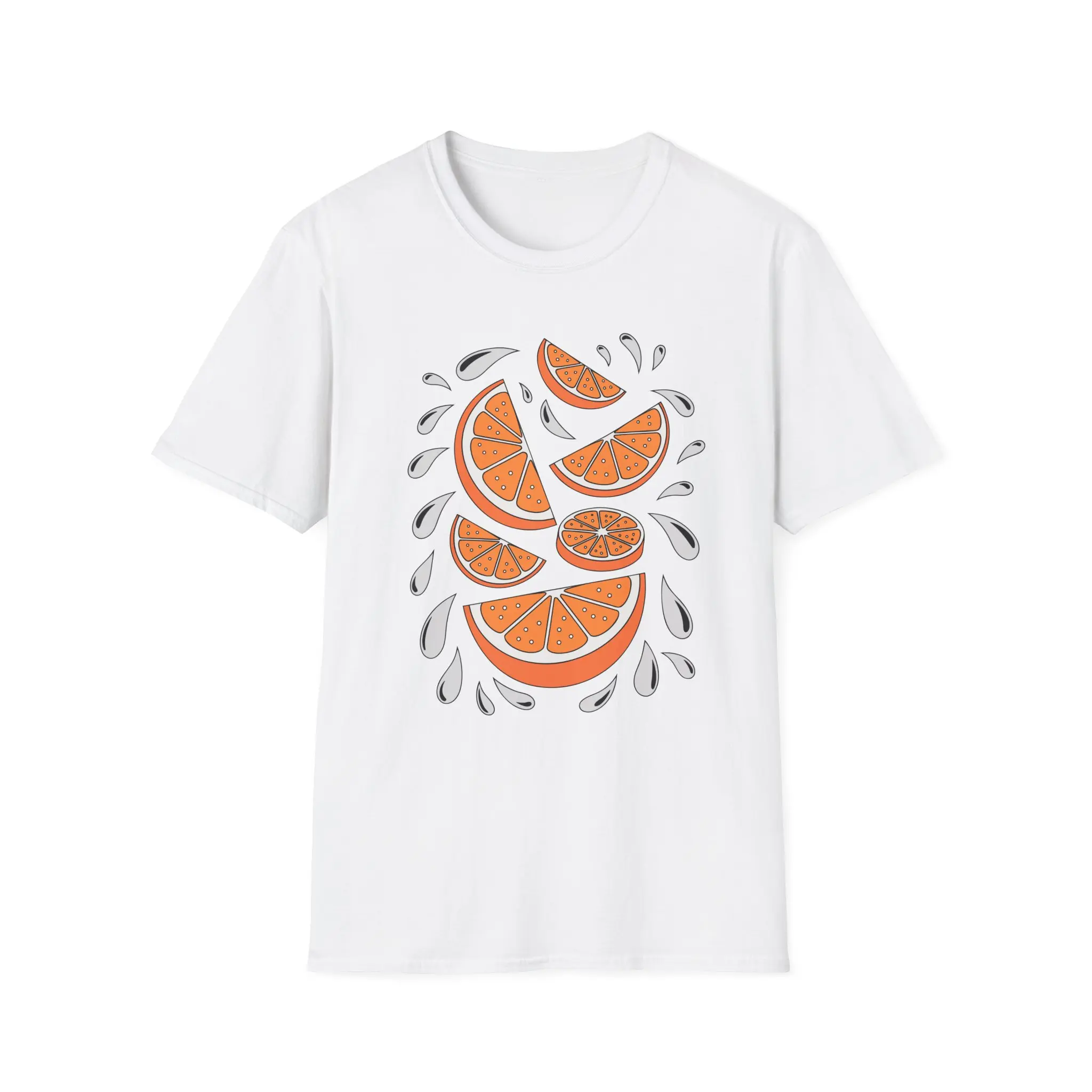 Orange Slices Illustration T-Shirt | Citrus Fruit Tee, Summer Vibes