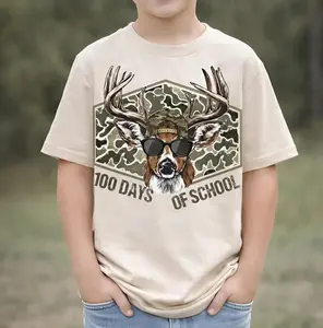 Youth and Adult Bucked' 100 Days of School shirt, camo tee, Camo Deer Hunting for men, Cute Teacher Sublimation, Back to school merch, Teacher shirt, Trendy tee, Family shirt, Youth clothing, gift for son and daughter, summer outfit, holiday outfit
