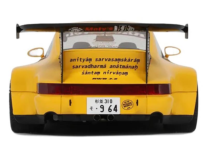 2024 Porsche 911 (964) RWB "Qeema" Yellow 1/18 Model Car by GT Spirit