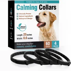 Calming Collar for Dogs 4 Packs Dog Pheromone Collars Relief Anxiety Stress Separation and Bad Behavior Pheromones Calm Lasts 60 Days 25 Inches Size Adjustable Waterproof Fit Small Large Medium Breed right now,get 50% off --2024 HOT
