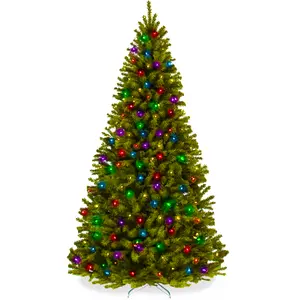 Best Choice Products Pre-Lit Spruce Hinged Artificial Christmas Tree w/ Multicolored Lights, Foldable Stand Best Choice Products Pre-Lit Spruce Hinged Artificial Christmas Tree w/ Multicolored Lights, Foldable Stand