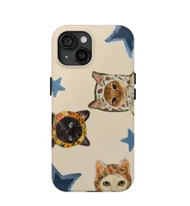 Add a purrfect touch to your phone with this charming "Starry Cats" case!It’s cute, quirky, and totally unique.Made for cat lovers with style! for iPhone 17/16/15/14/13/12/11 Pro Max/Plus lightweight, new fashion trend design