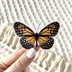 Painted Lady Butterfly Waterproof Vinyl Sticker, 3x1.5"