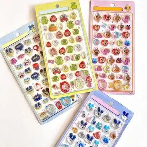 Kawaii DIY Sticker Set, 3D Cartoon Scrapbook Laptop Decals, Party Gift Bubble Stickers, Fun Craft Supplies for Kids & Adults