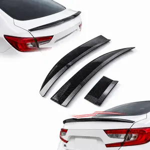 Adjustable Universal Universal Car Rear Trunk Spoiler Wing 3-Section Adjustable Length Car Spoiler Kit,Racing Sport Style Carbon Fiber Look Gift for Car Lover
