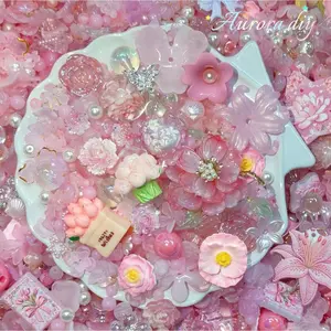 ✨【NEW】Acrylic-Blush Bouquet | Pink Flower Acrylic Charms DIY Jewelry & Craft Decoration Supplies