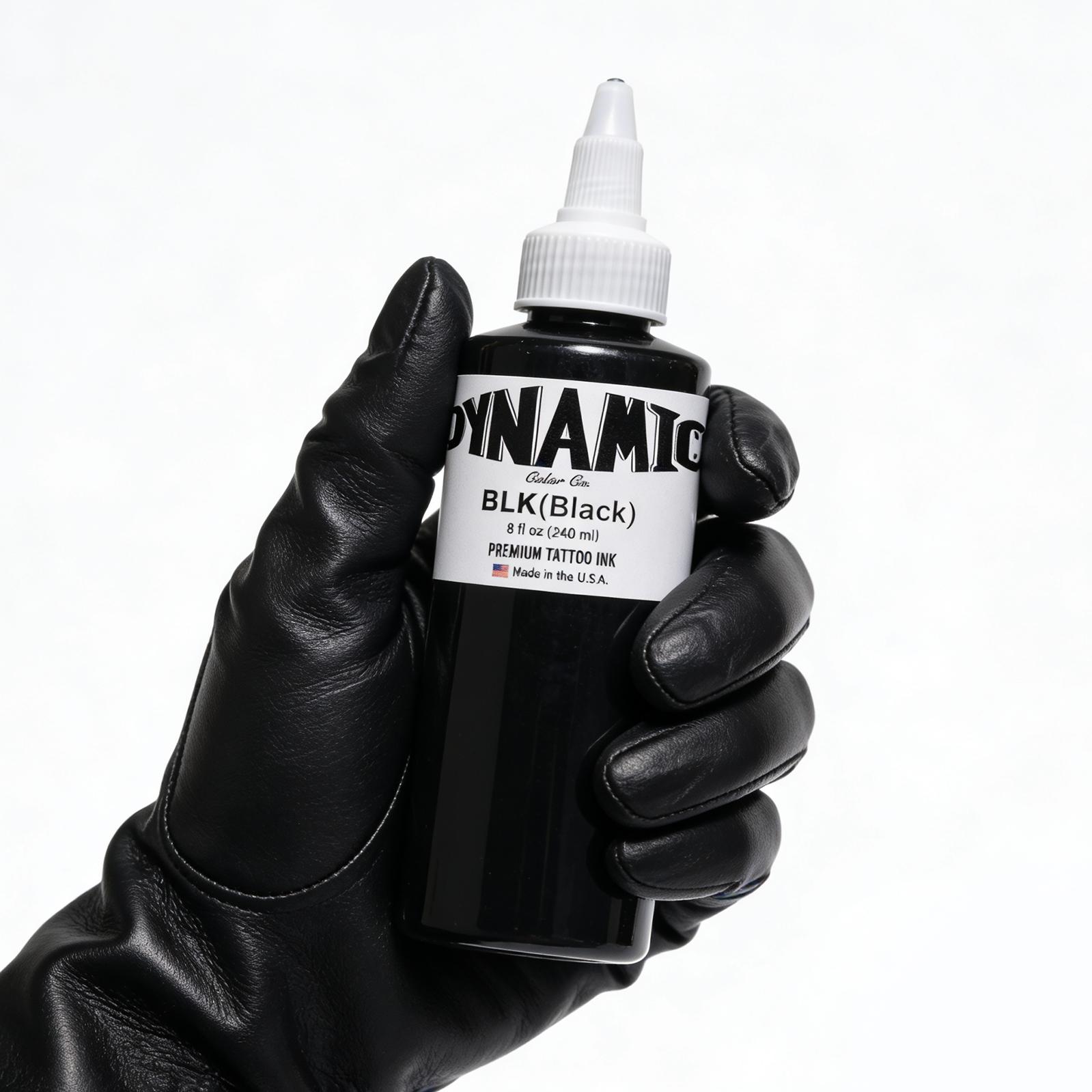 Black Tattoo Ink 8oz Bottle Professional Ultra Dark Black Ink | Smooth Application for Professional &Beginner Tattoo Artists Quick Coloring & Fade-Resistant