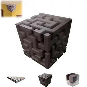 Impossible Corner Wall Art Sticker, Decorative Wall Sticker, 3D Optical Illusion Corner Decal, Realistic Wall Decoration for Living Room, Bedroom, Office, Gallery Space